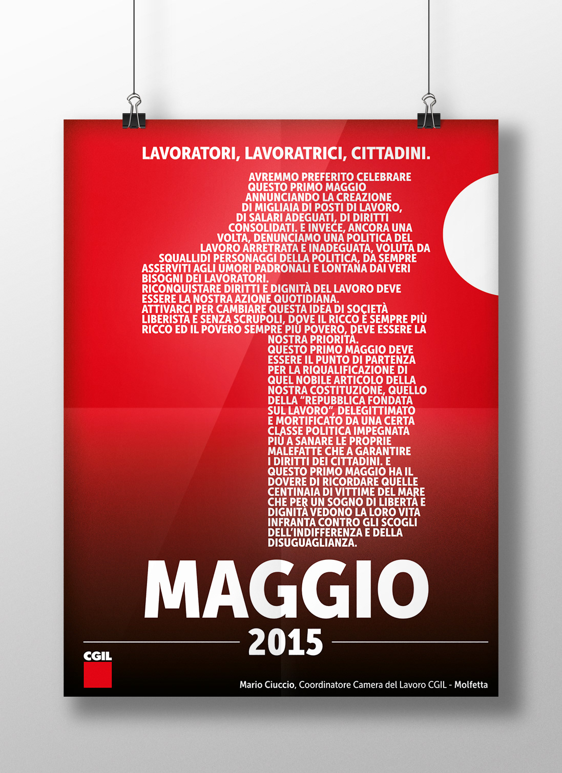 Der 1. Mai 2015 in Molfetta (Italien) - CGIL