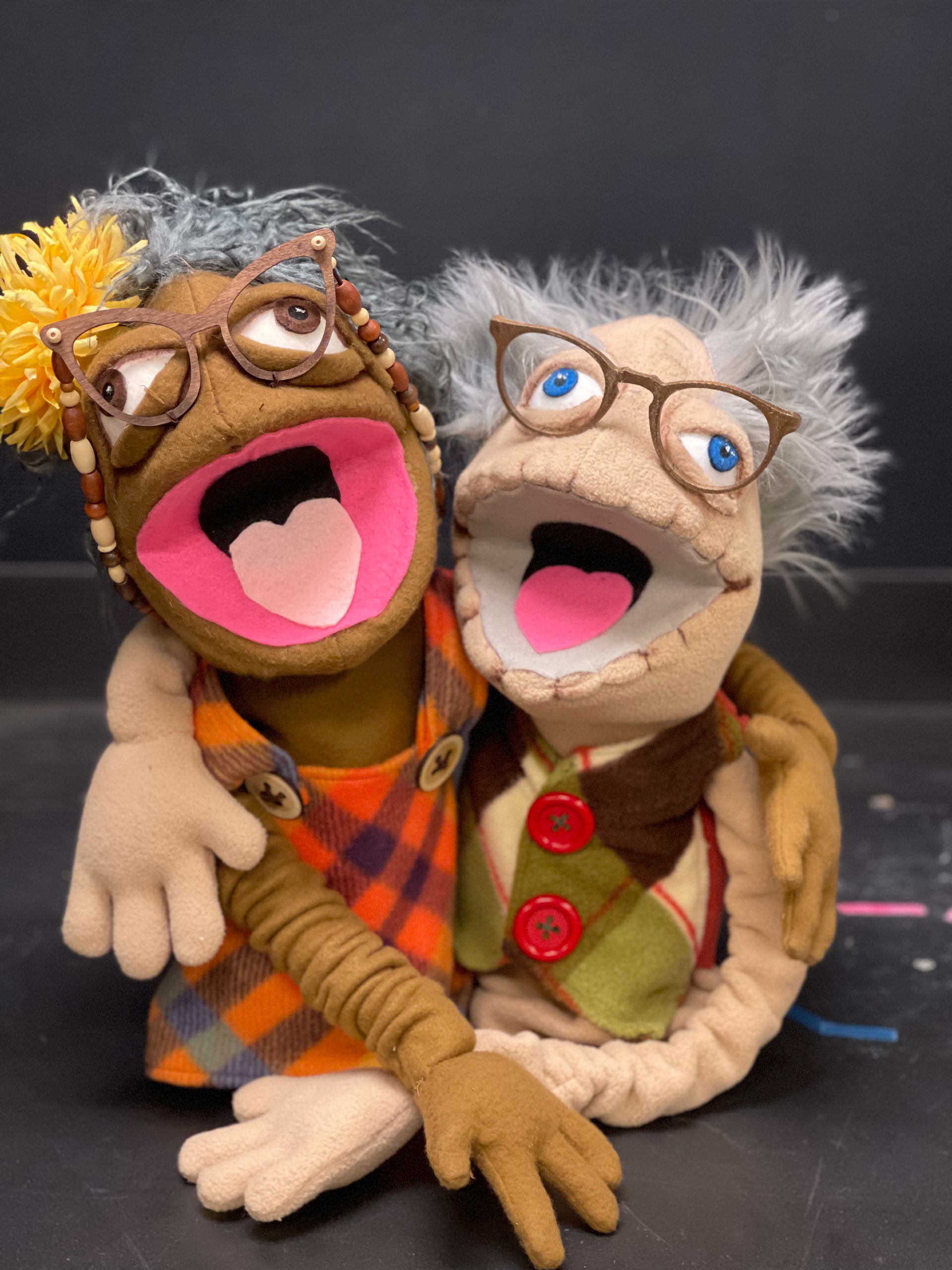 Meet my friends  designed and constructed by me - Butter (L) and Biscuit (R). Best friends forever. 