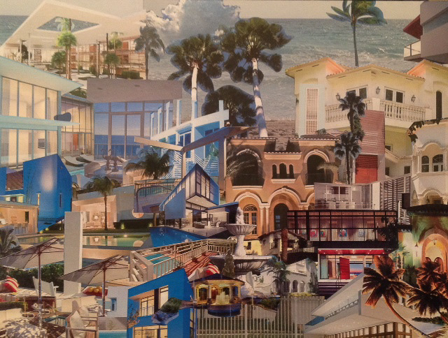 Twelth Night - Hand Collage - 1980's Miami concept.