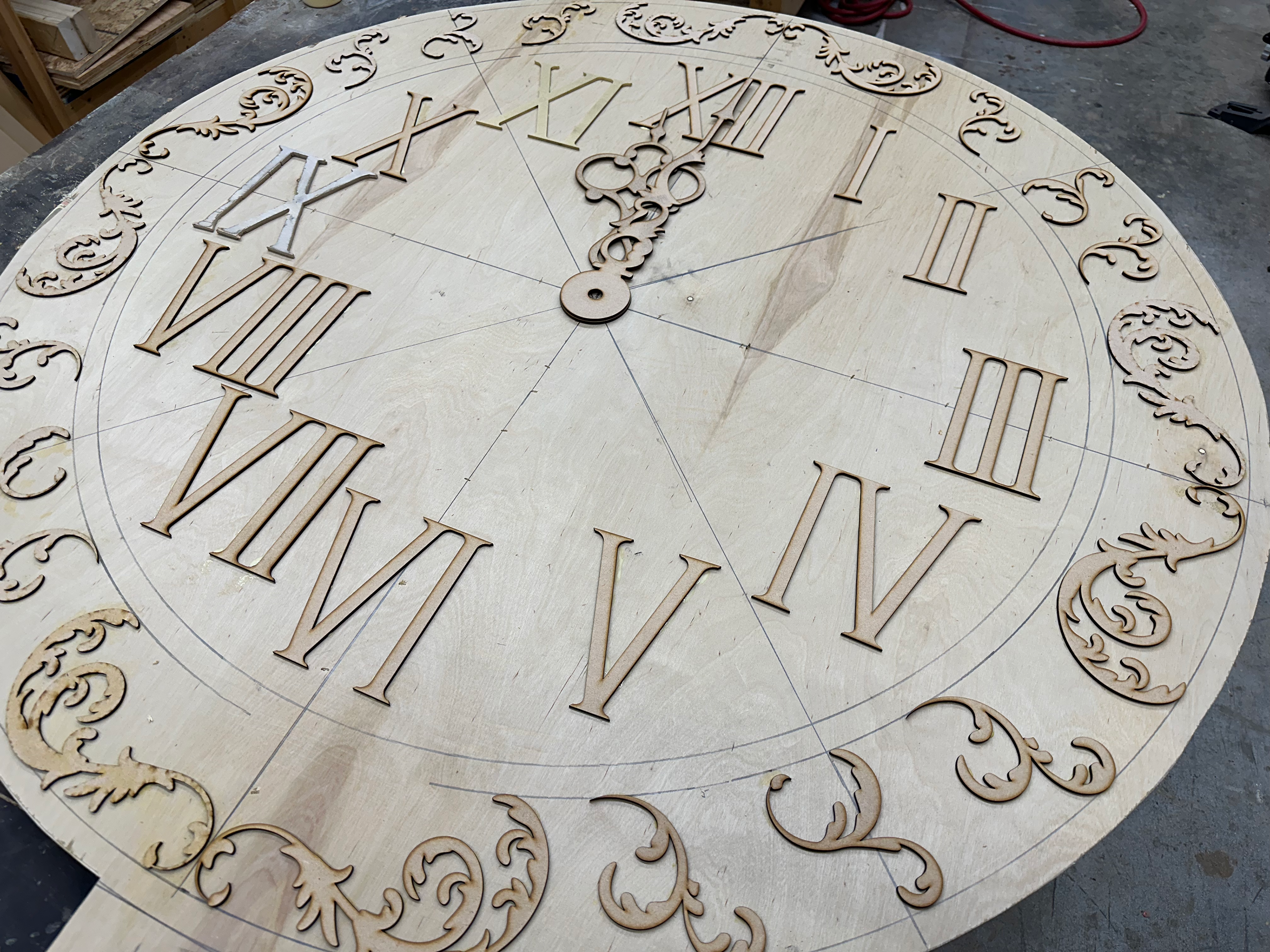 The beginning of the a clock for the ballet, Cinderella. 