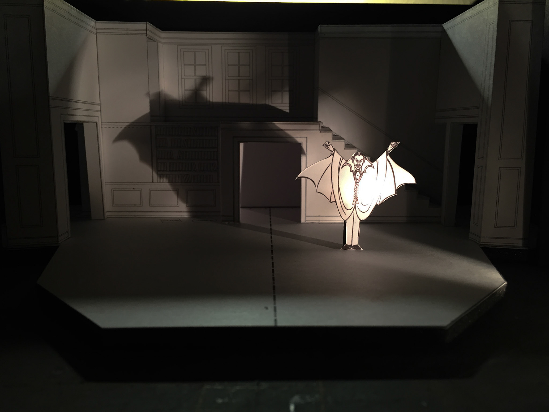 I rarely design scenery that does include an opportunity to play with light as well!