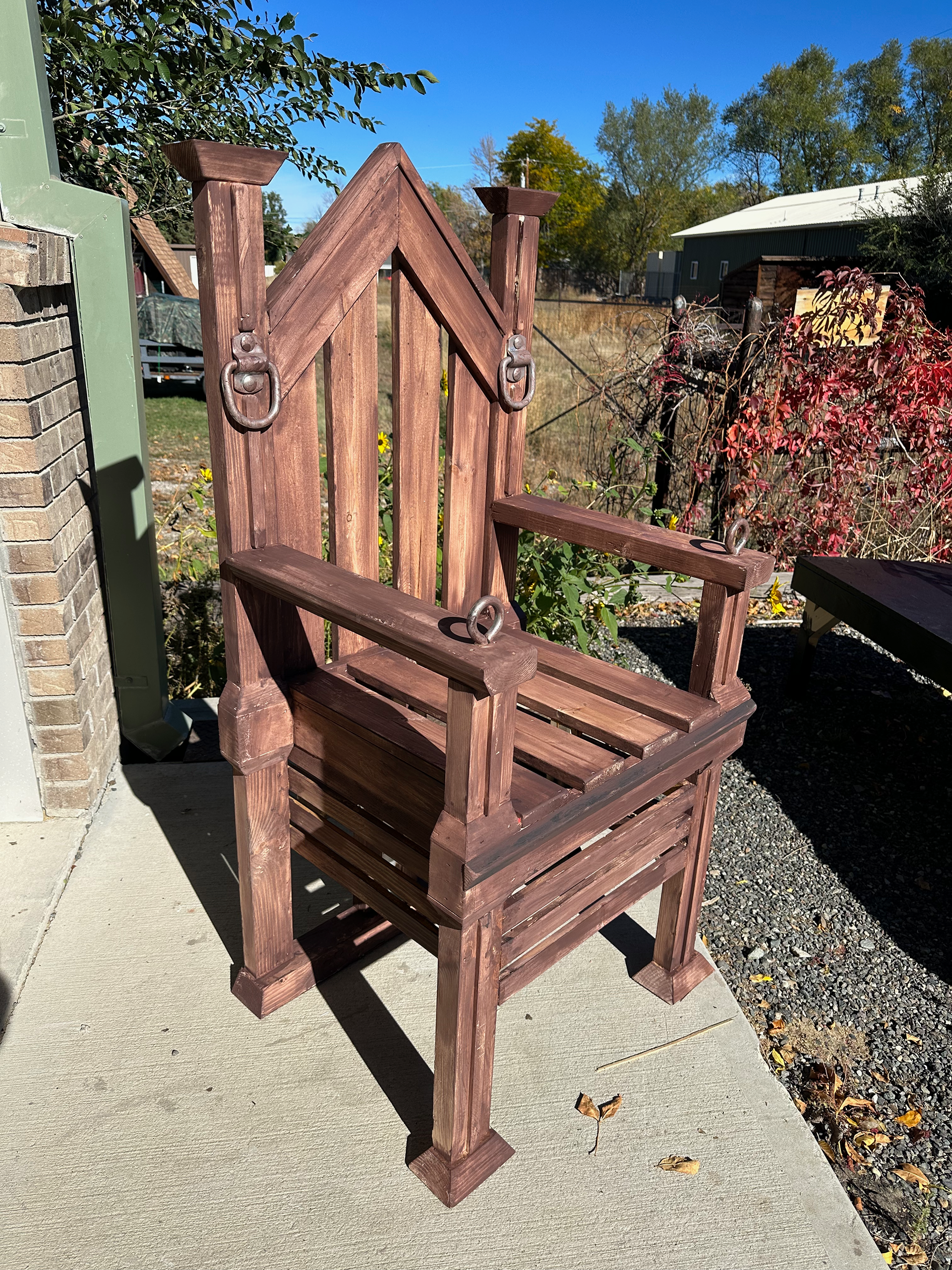 Who say's The Addams' Family better than a torture chair. Design, constructed and painted by me. 