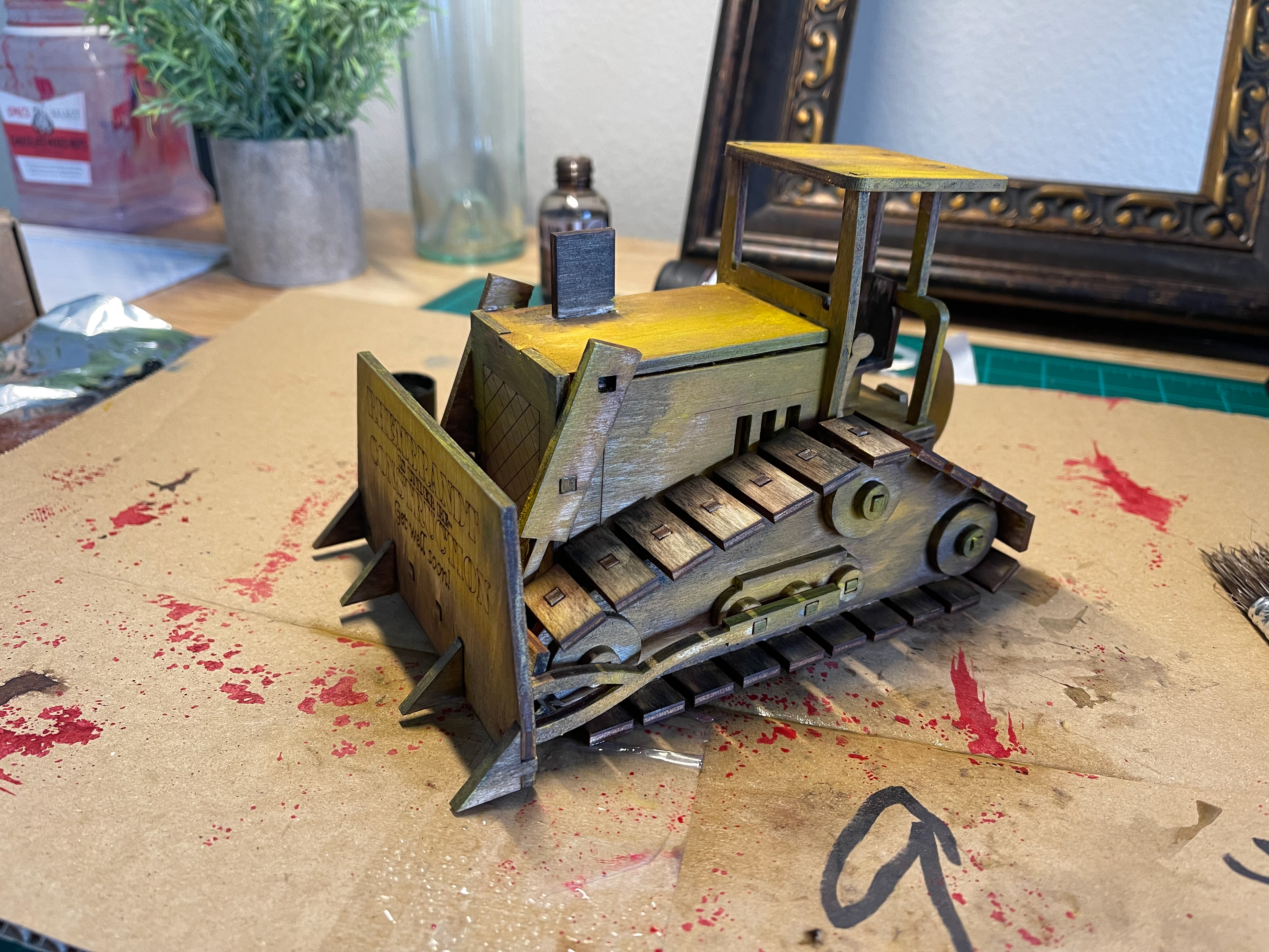 Laser cut dozer. 