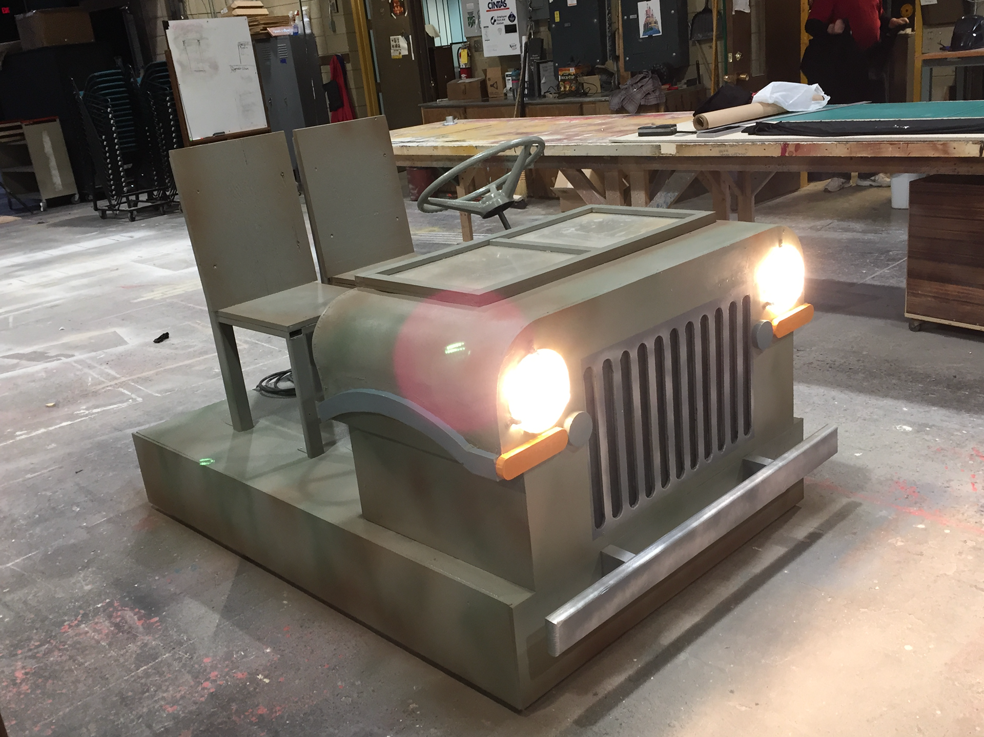 When you can't afford a surplus army jeep, you design, build, and paint one. 