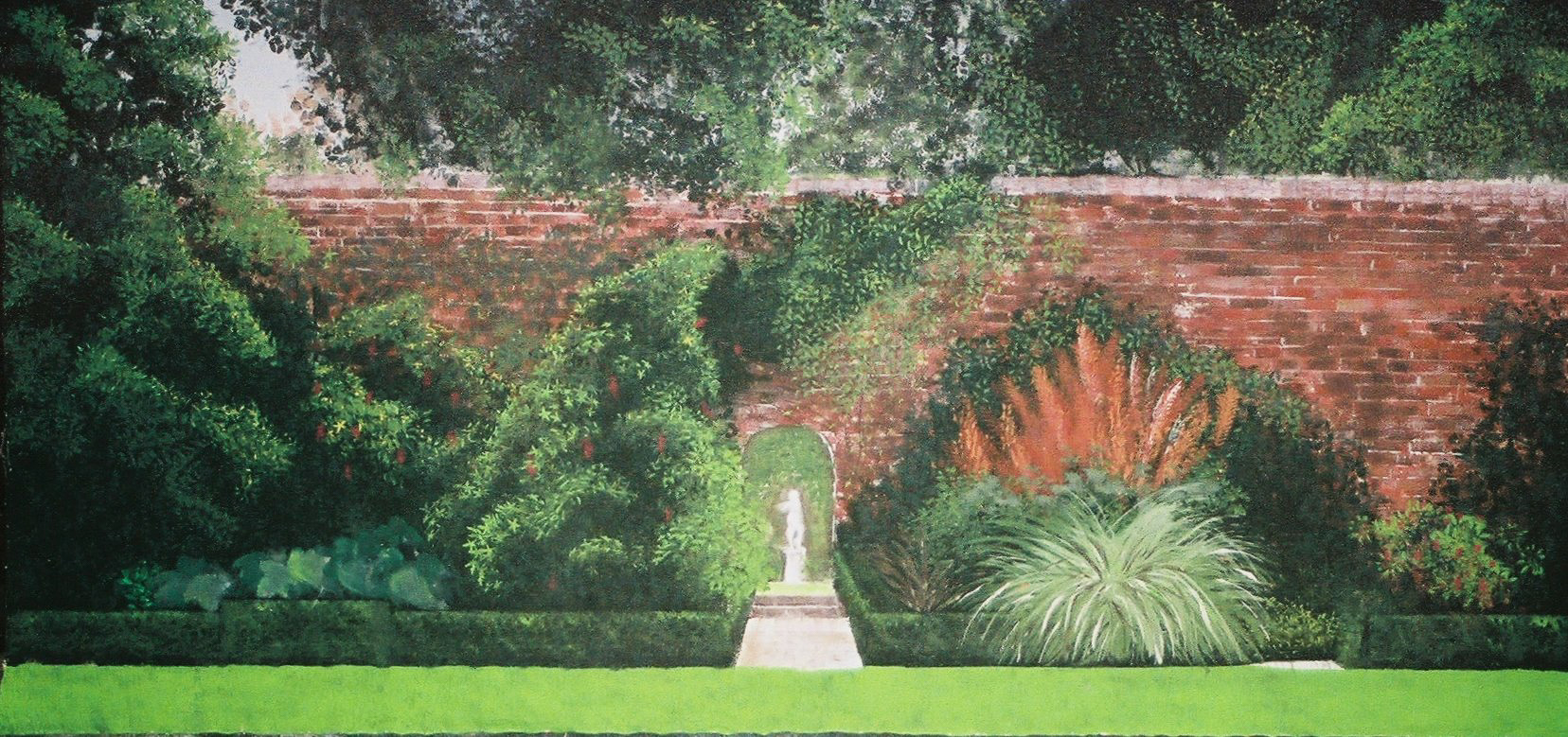 Painting study from a photo with five fellow artists. 12'x20'. No brushes. Three hours. 