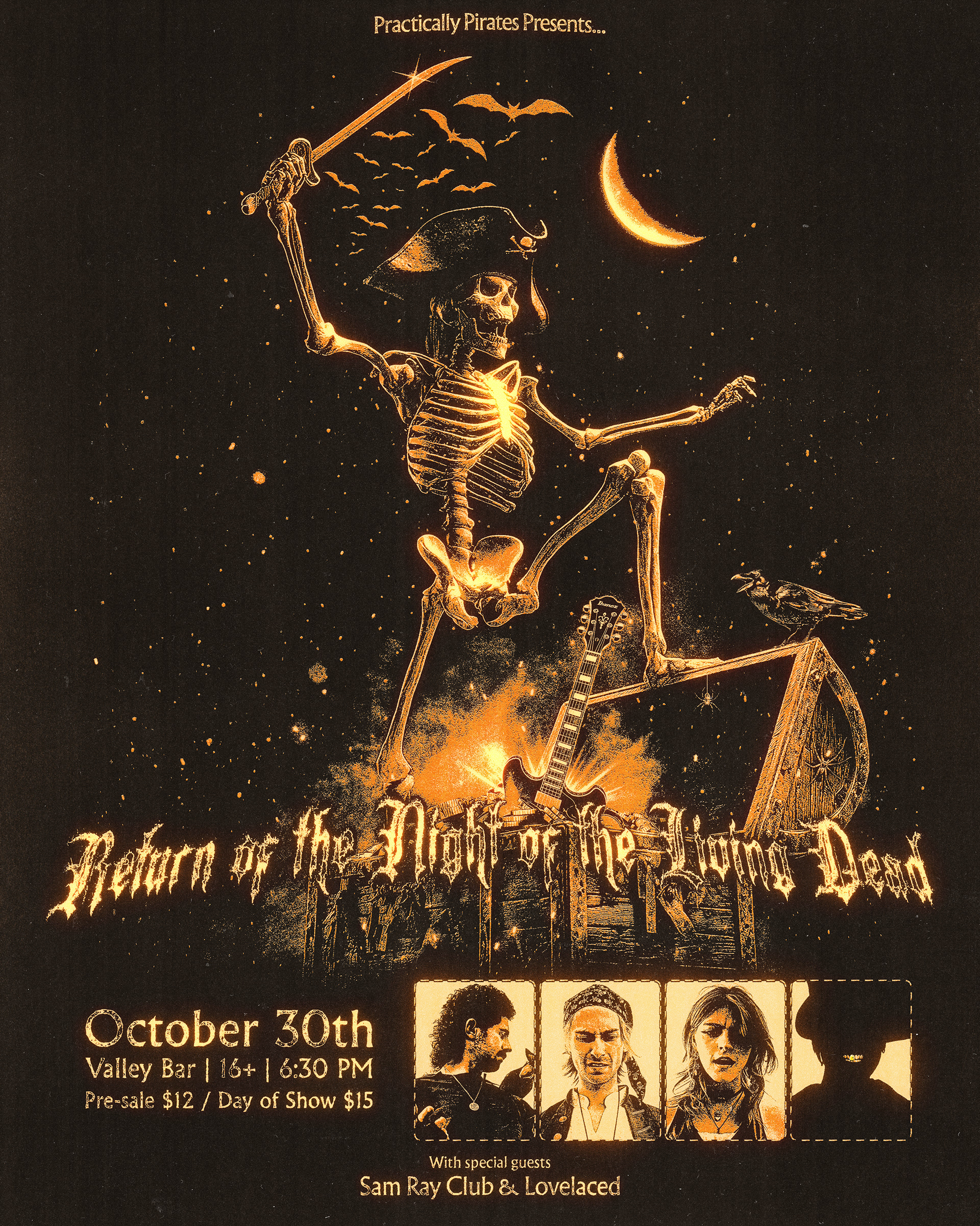 Halloween show flyer Practically People
