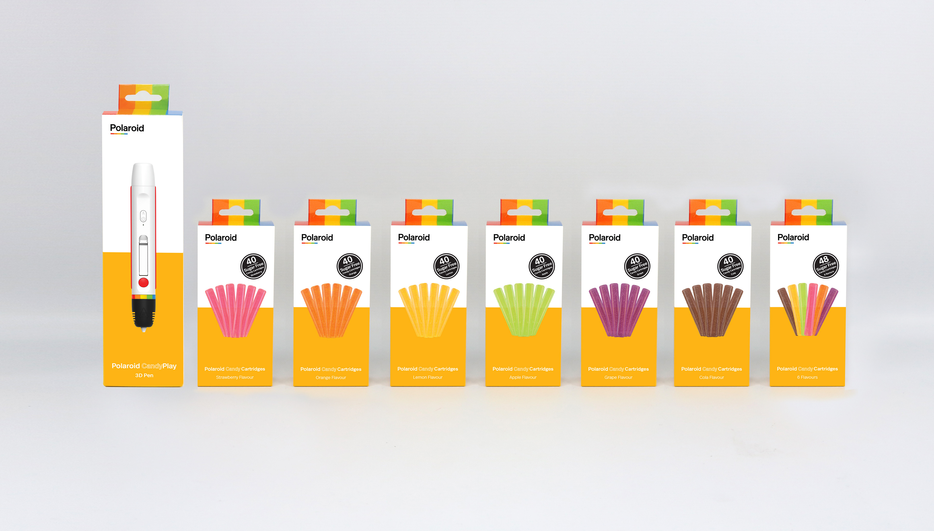 Polaroid CandyPlay 3D Pen and Candy Cartridges Packaging