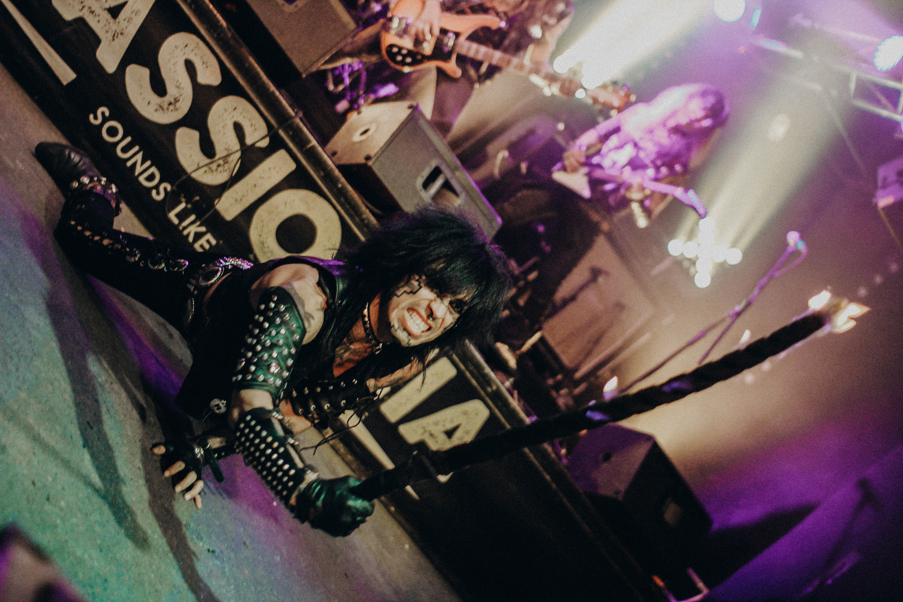 Speed metal punk band Indian Nightmare performing during live stream show at Cassiopeia Berlin nightclub in 2020