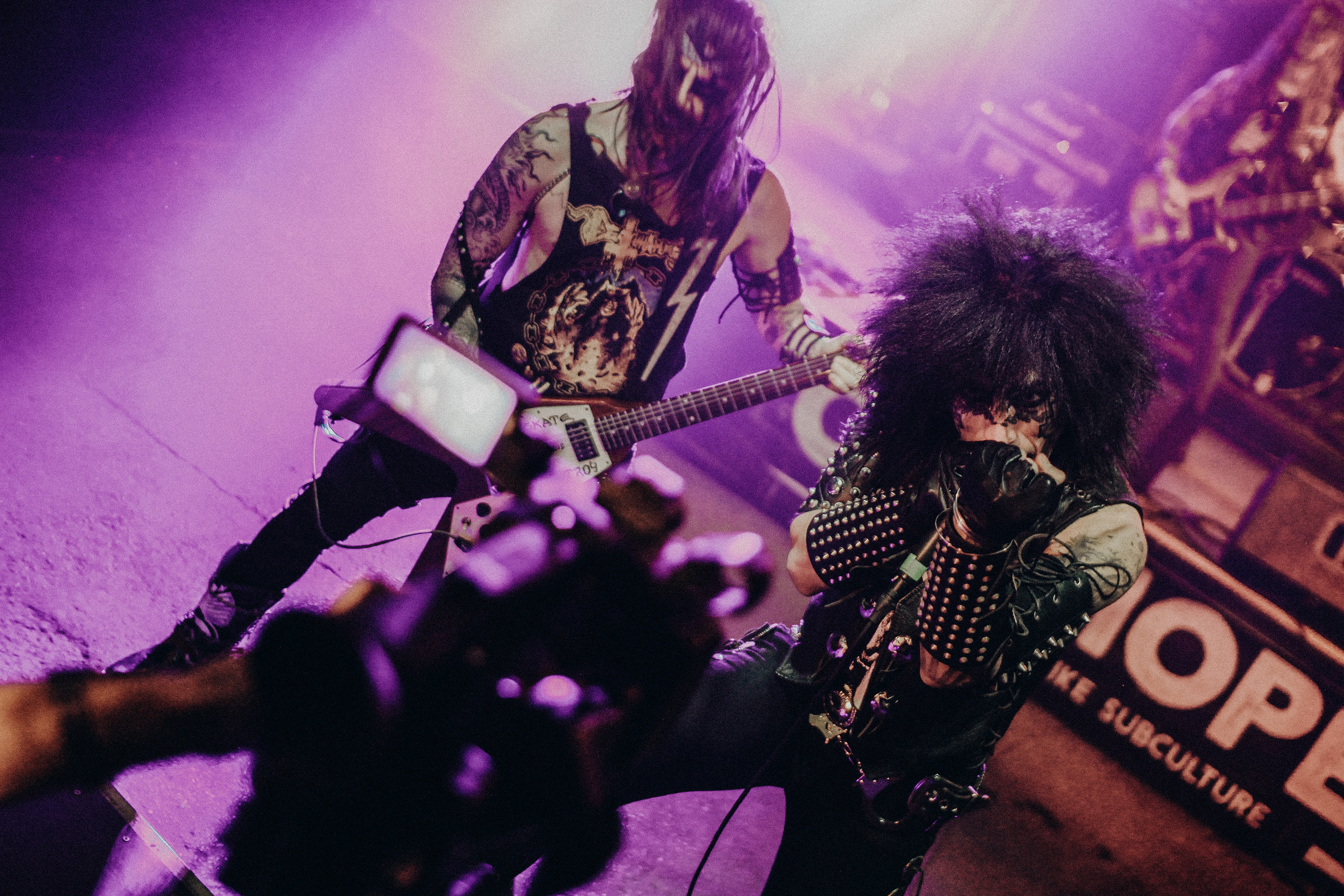 Speed metal punk band Indian Nightmare performing during live stream show at Cassiopeia Berlin nightclub in 2020