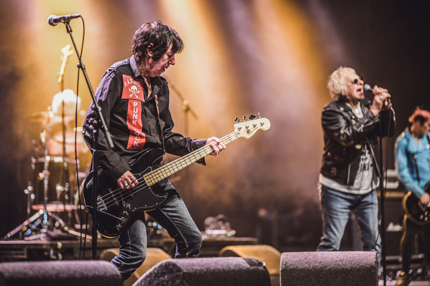 Alvin Gibbs the bass player of English punk rock band U.K. Subs on stage during their show at The Sound Of Revolution 2019