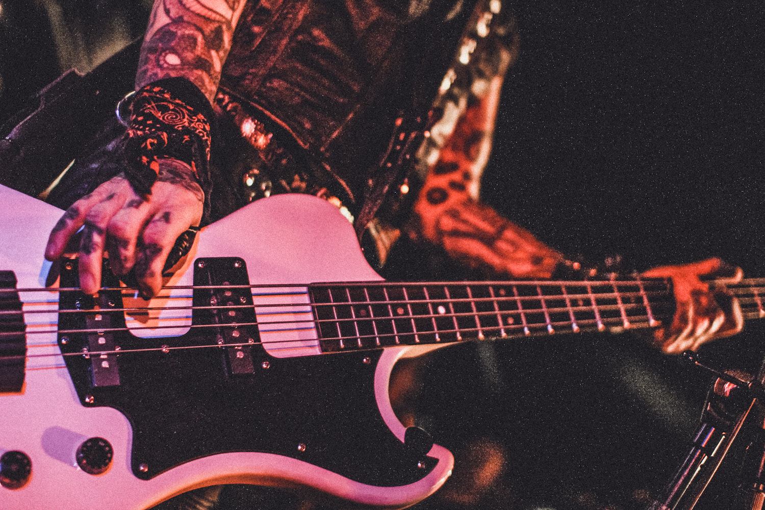 Pete Honkamaki the bass player and vocalist of British punk rock band The Vibrators at Quasimodo on 3rd March 2020