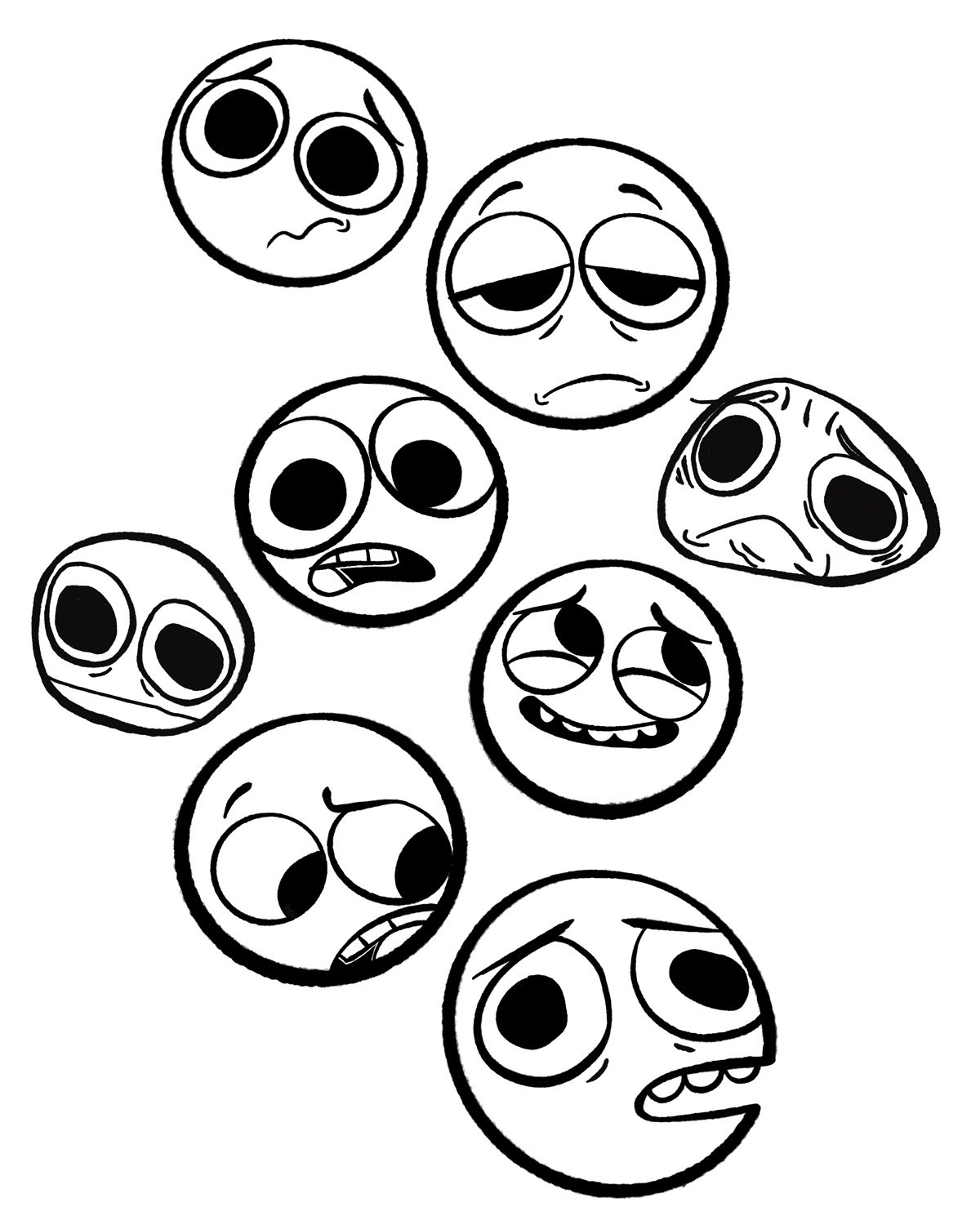 Funny Faces - Illustration