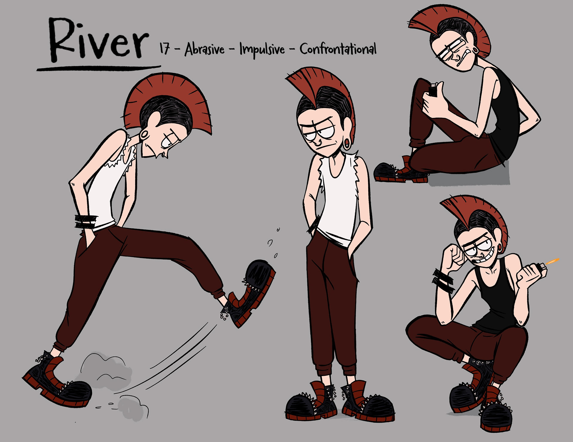 River Pose Exploration - Illustration
