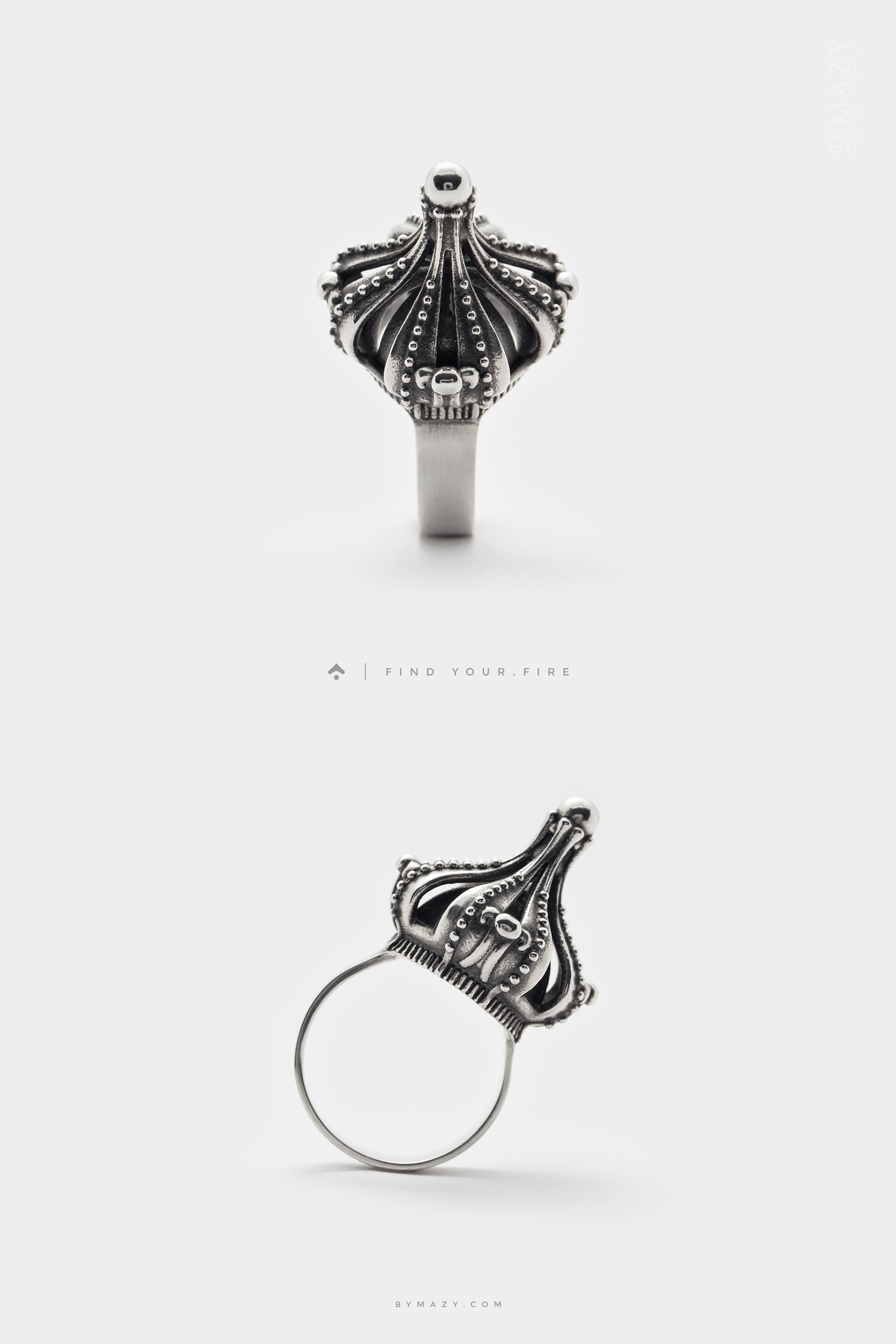 royal crown ring, architecture inspired ring, power, wealth, loyalty, love, sterling silver designer jewelry