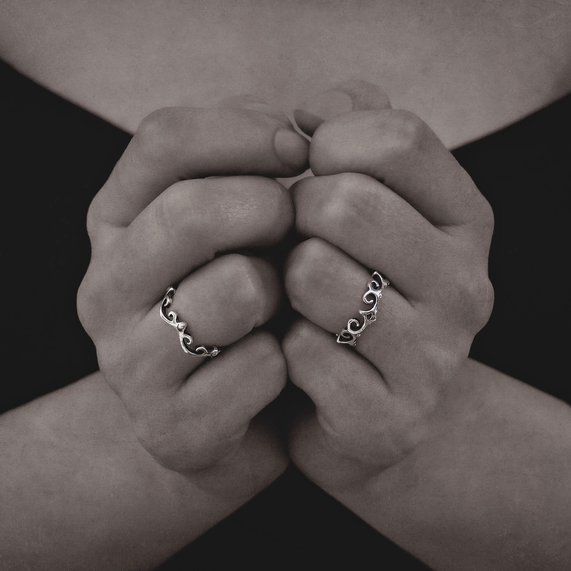wavy ring, stacking rings, swirl ring, silver ring, swirl ring, lace ring