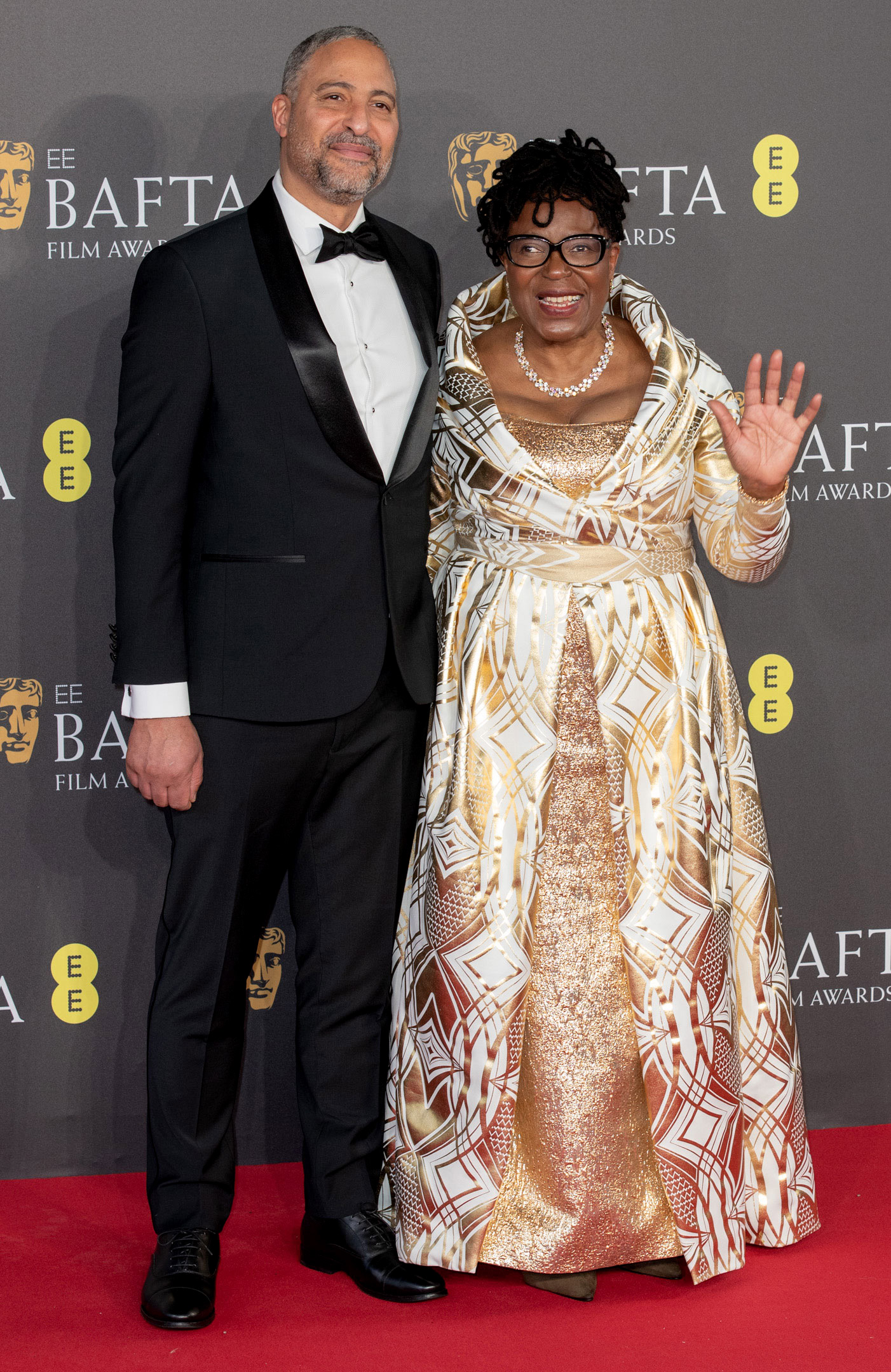 June Givanni on the red carpet at the 2024 EE BAFTA getting the Outstanding Contribution to British Cinema Award