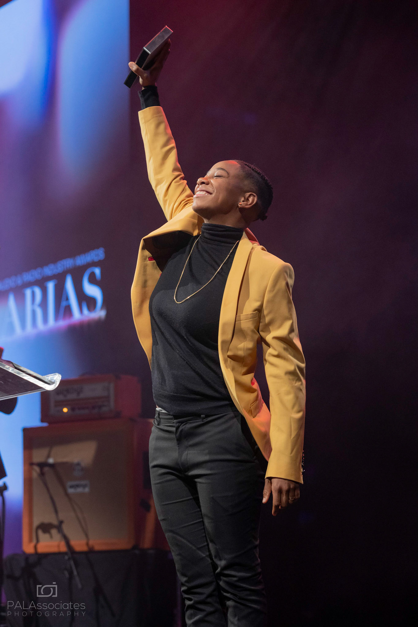 Rapper and BBC Radio 1Xtra broadcaster Dotty wins the award for best music breakfast show at The Arias 2020