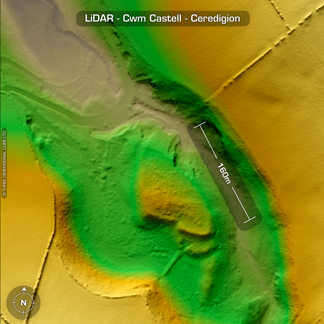 cwm castell iron age hillfort lidar ceredigion wales
