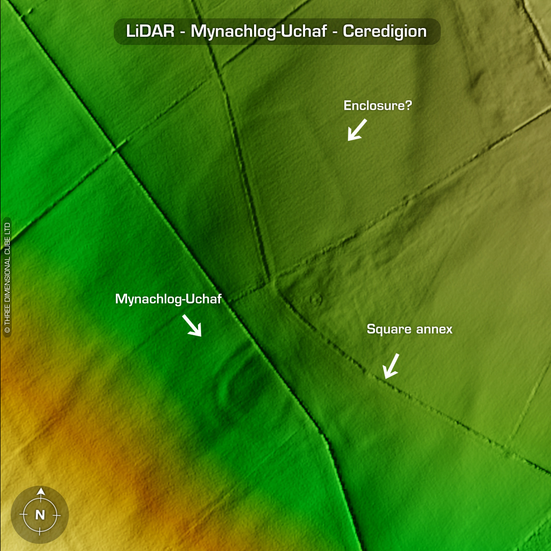 mynachlog-uchaf lidar iron age hillfort ceredigion wales