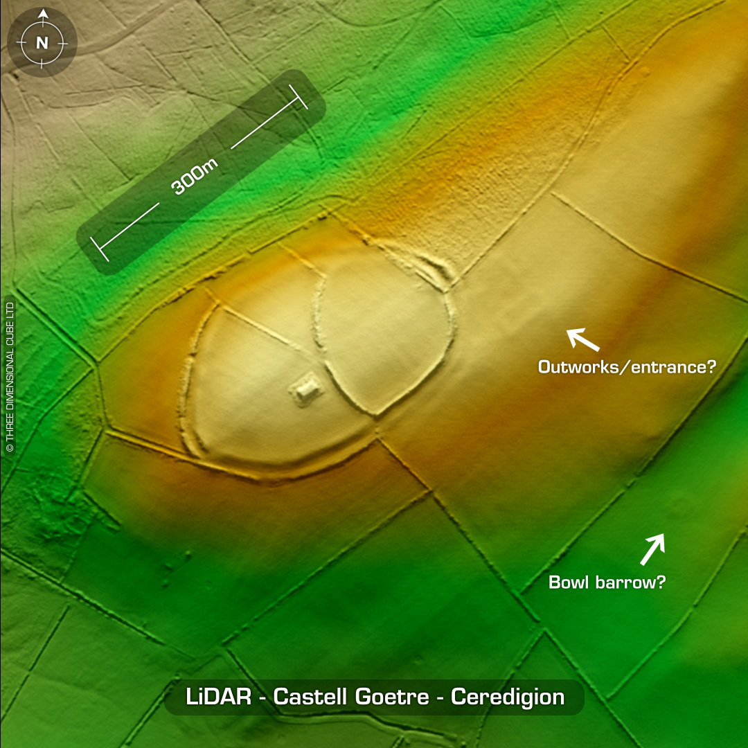 castell goetre iron age hillfort lidar ceredigion wales