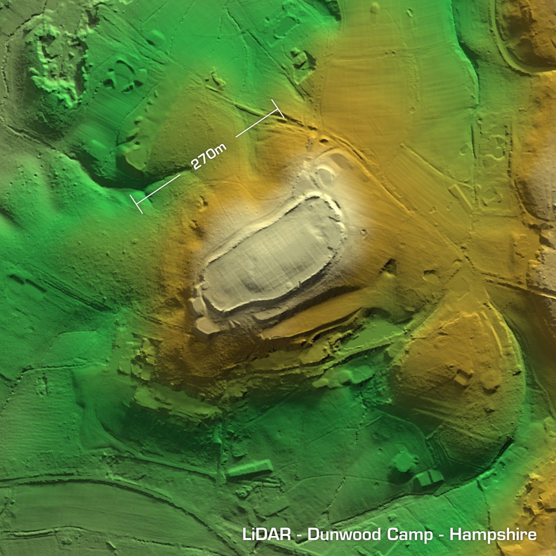 dunwood camp iron age hillfort hampshire lidar