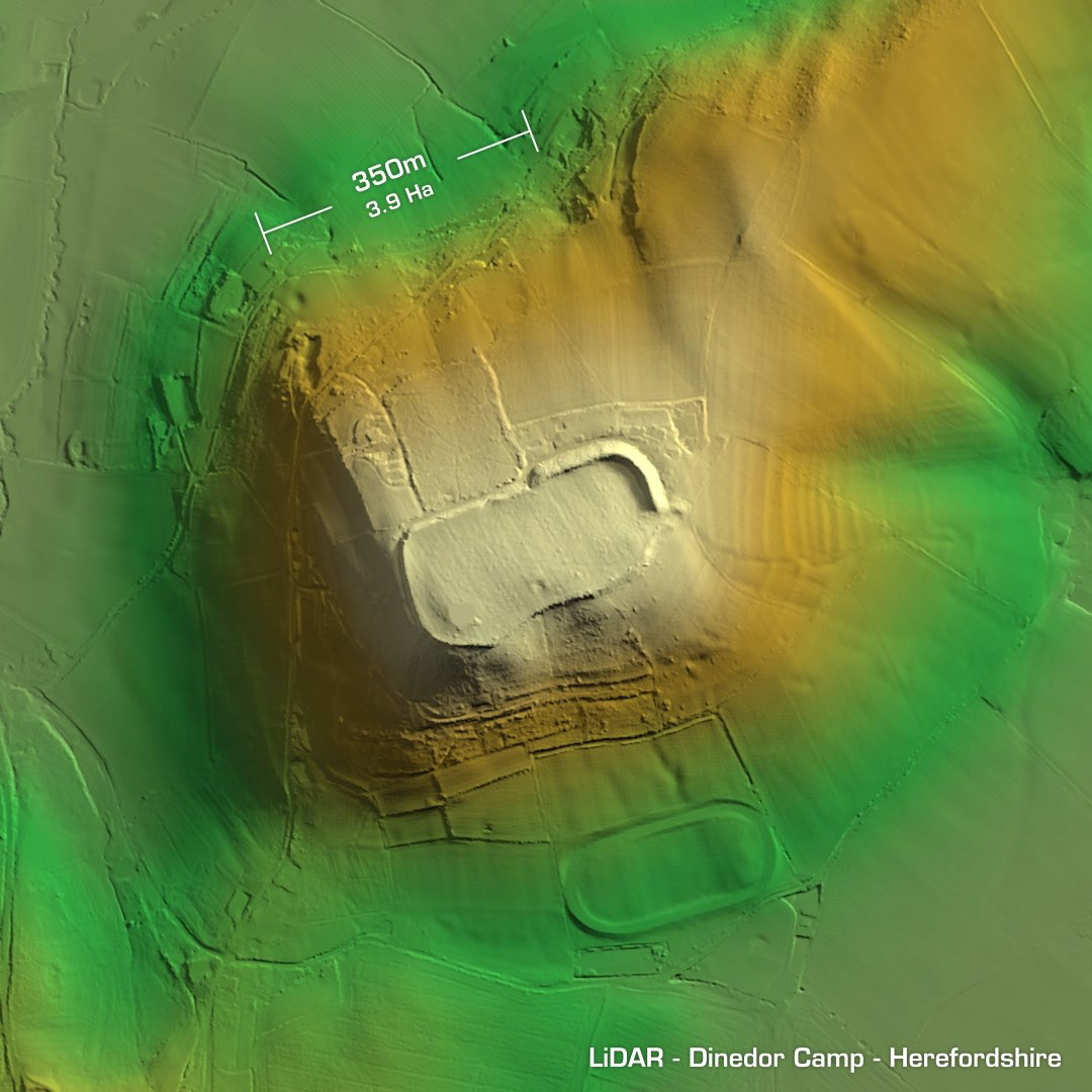 dinedor camp iron age hillfort hereforshire lidar