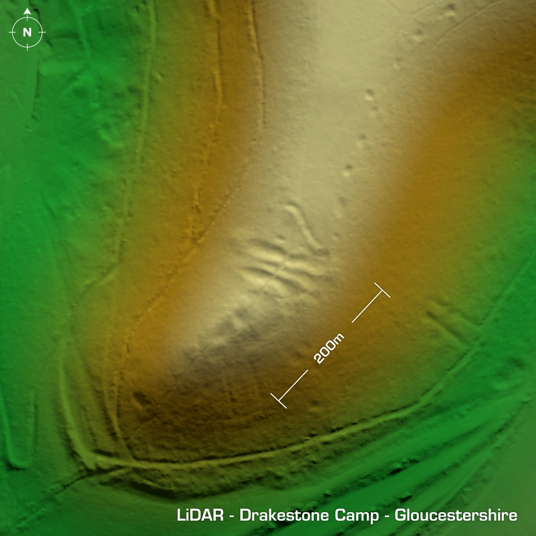 drakestone camp iron age hillfort Gloucestershire lidar