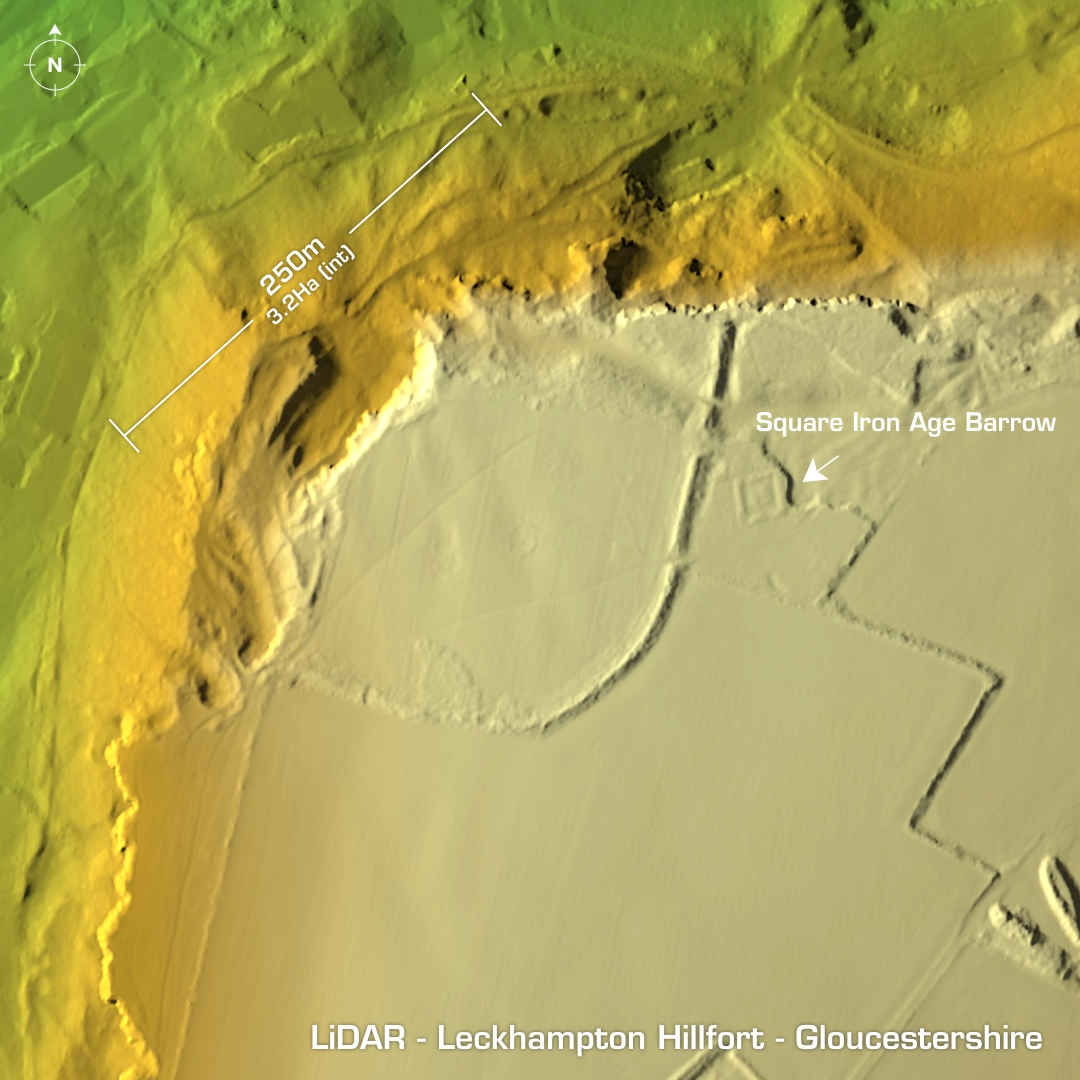 leckhampton iron age hillfort Gloucestershire lidar