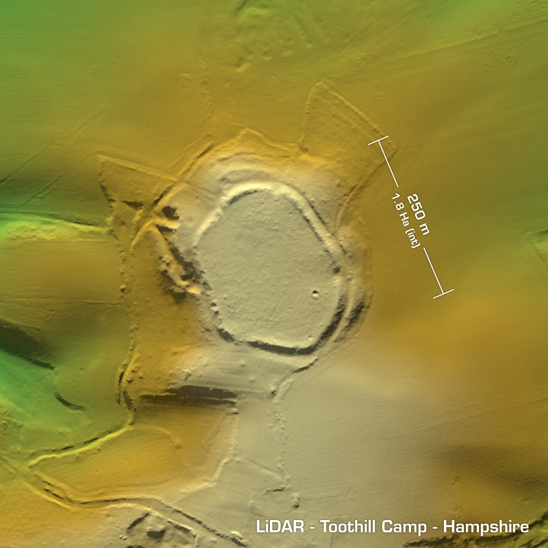 toothill camp iron age hillfort hampshire lidar