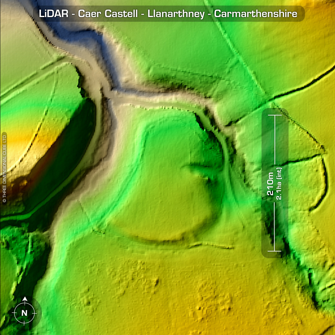 caer castell Llanarthney iron age hillfort lidar cararthenshire wales