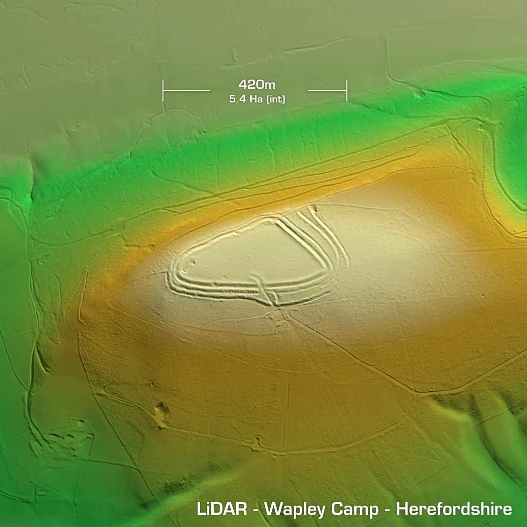 wapley camp iron age hillfort herefordshire lidar