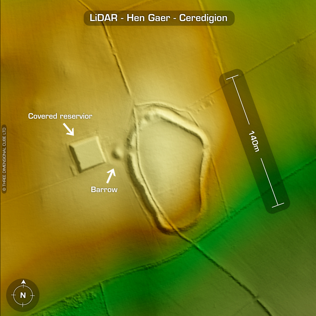 hen gear lidar iron age hillfort ceredigion wales