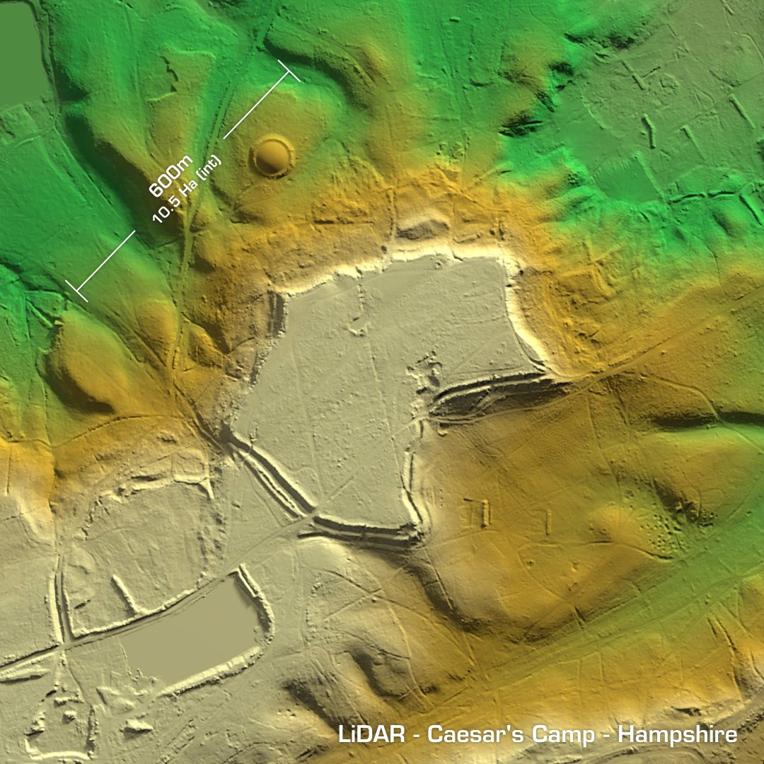 ceasers camp iron age hillfort hampshire lidar