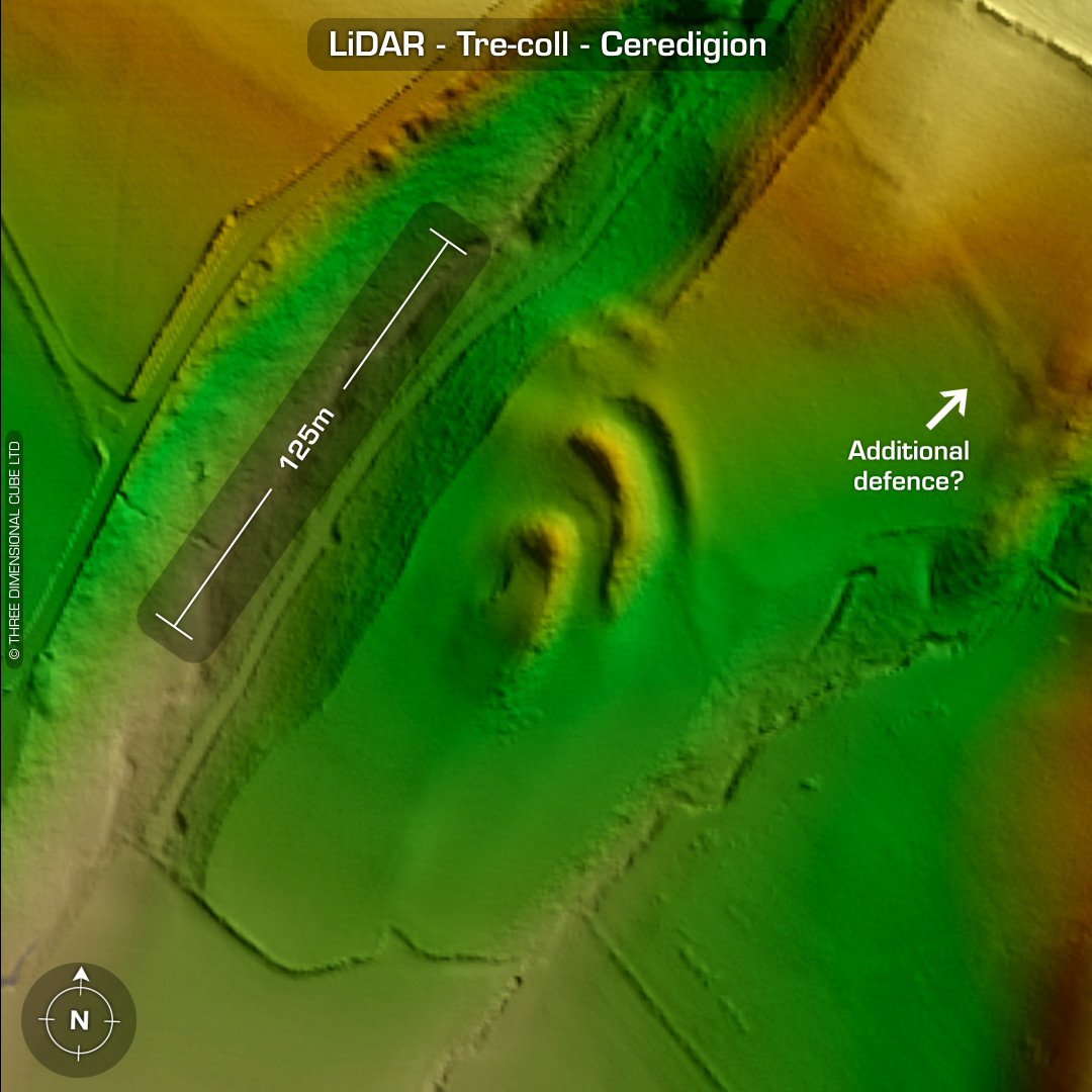 Tre-coll iron age hillfort ceredigion wales lidar