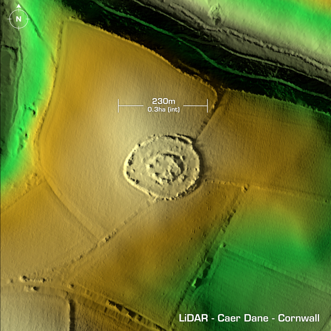 caer dane iron age hillfort lidar