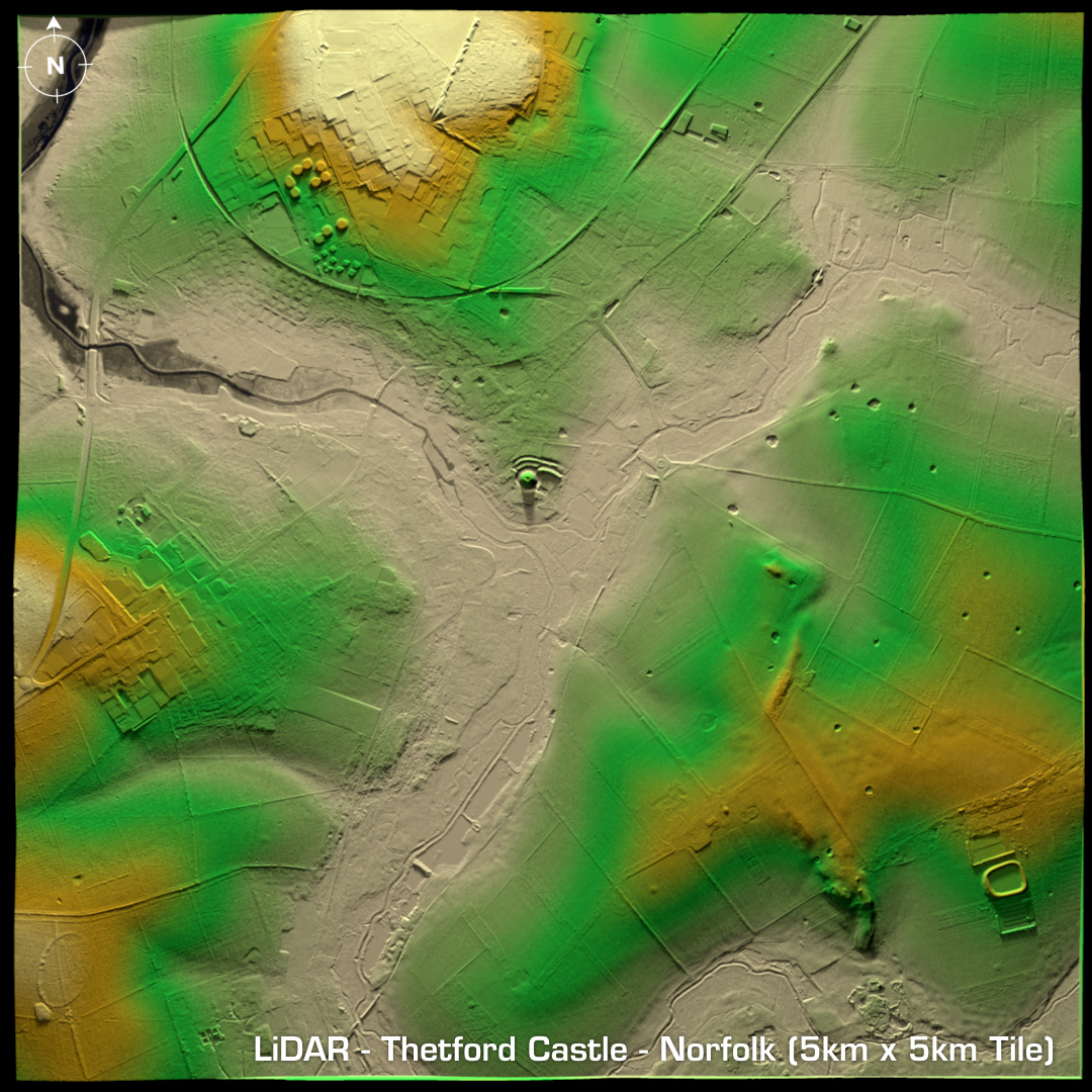 lidar thetford castle iron age hillfort norfolk