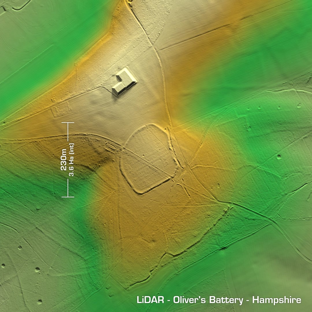 olivers battery iron age hillfort hampshire lidar
