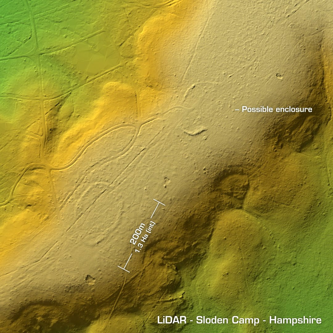 sloden camp iron age hillfort lidar hampshire