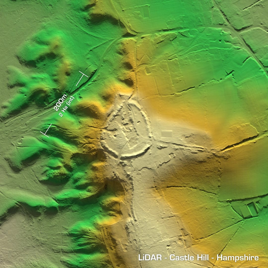 castle hill iron age hillfort hampshire lidar