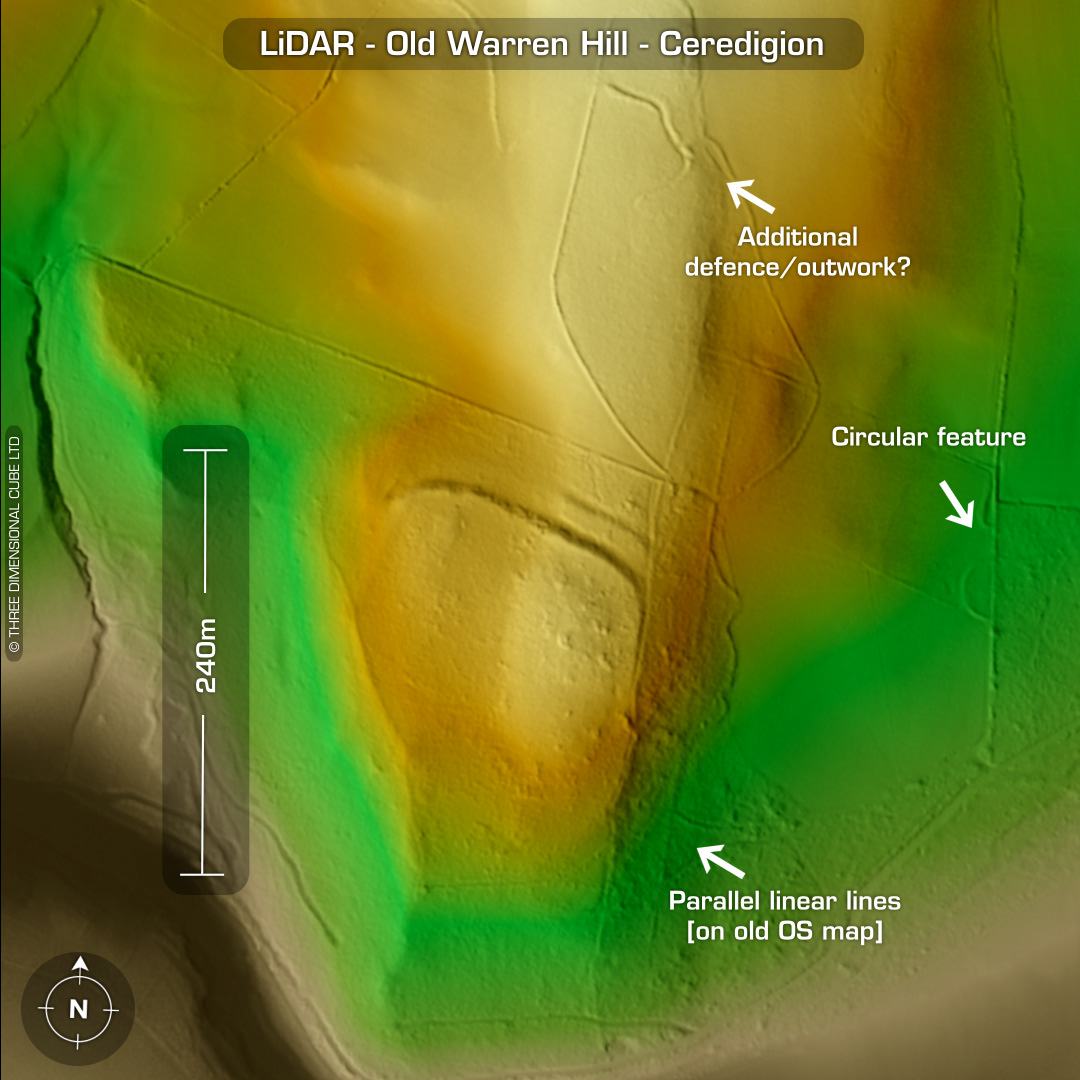 old warren hill lidar iron age hillfort ceredigion wales
