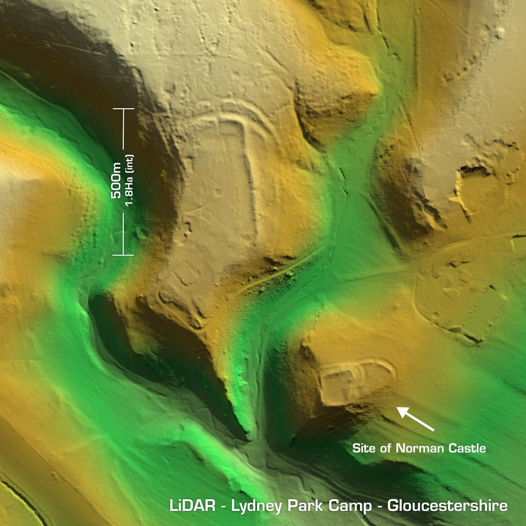 lydney park camp iron age hillfort Gloucestershire lidar