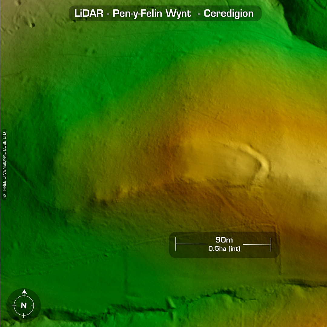 pen-y-felin wynt iron age hill fort uk lidar wales