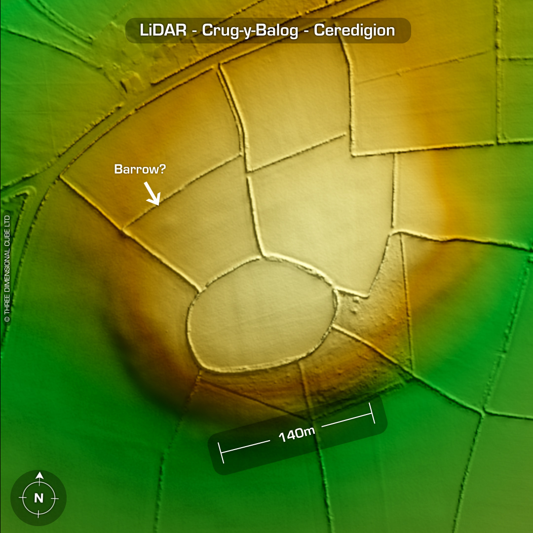 crug-y-balog iron age hillfort lidar ceredigion wales