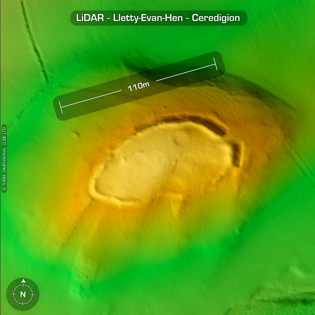 lletty-evan-hen lidar iron age hillfort ceredigion wales
