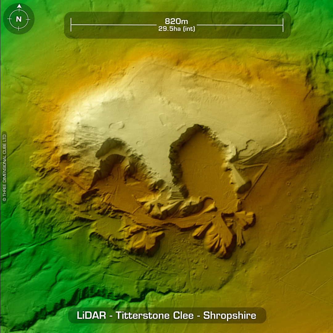 lidar titterstone clee shropshire iron age hillfort