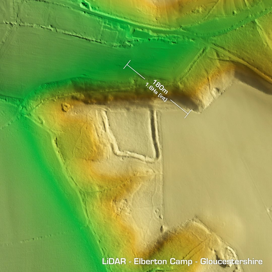 elberton camp iron age hillfort Gloucestershire lidar