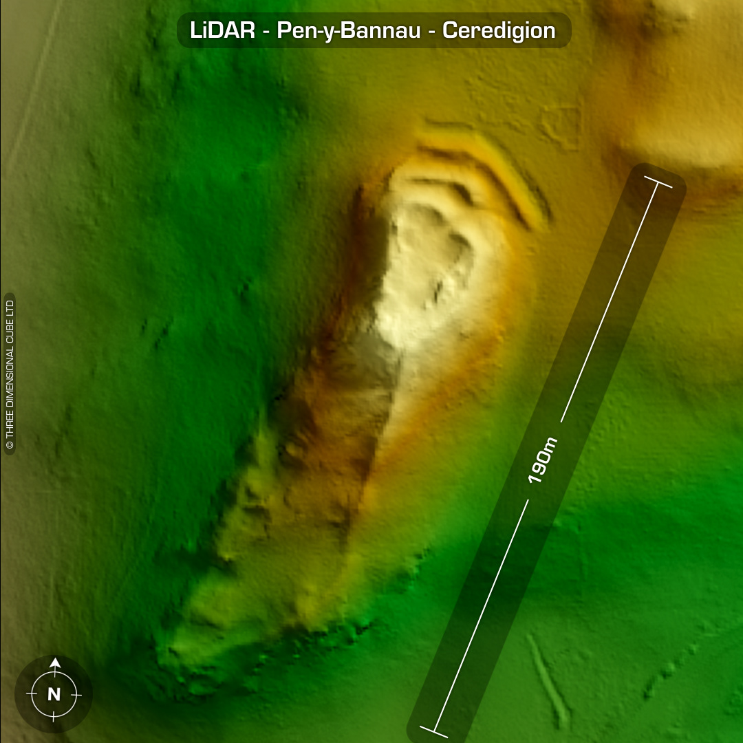 pen-y-bannau iron age hillfort lidar ceredigion wales
