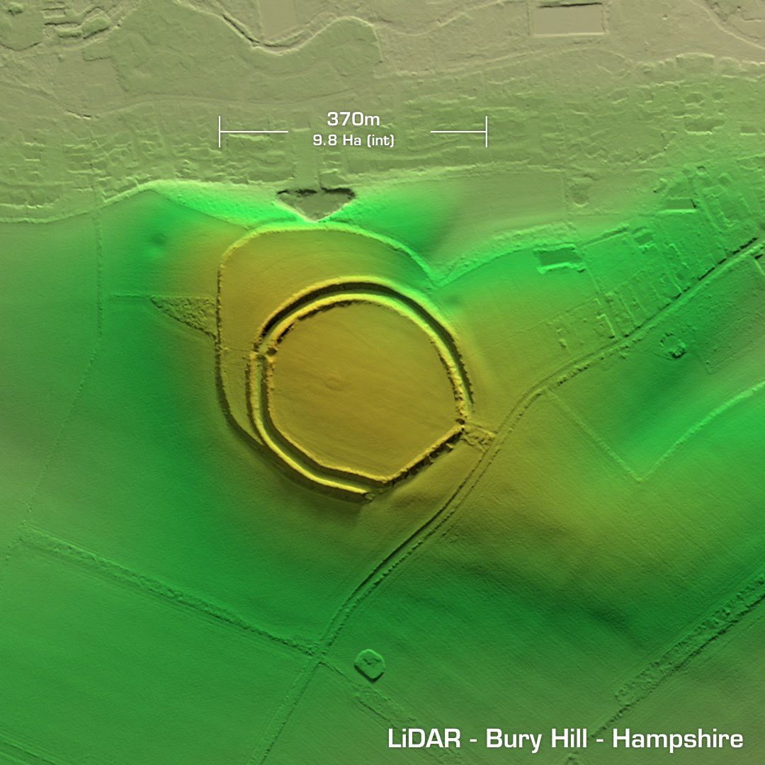 bury hill iron age hillfort hampshire lidar