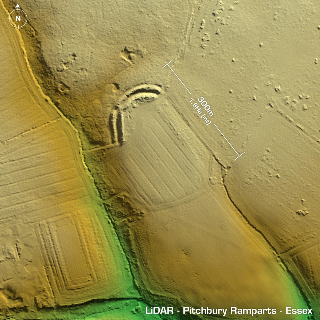 pitchbury ramparts iron age hillfort lidar essex