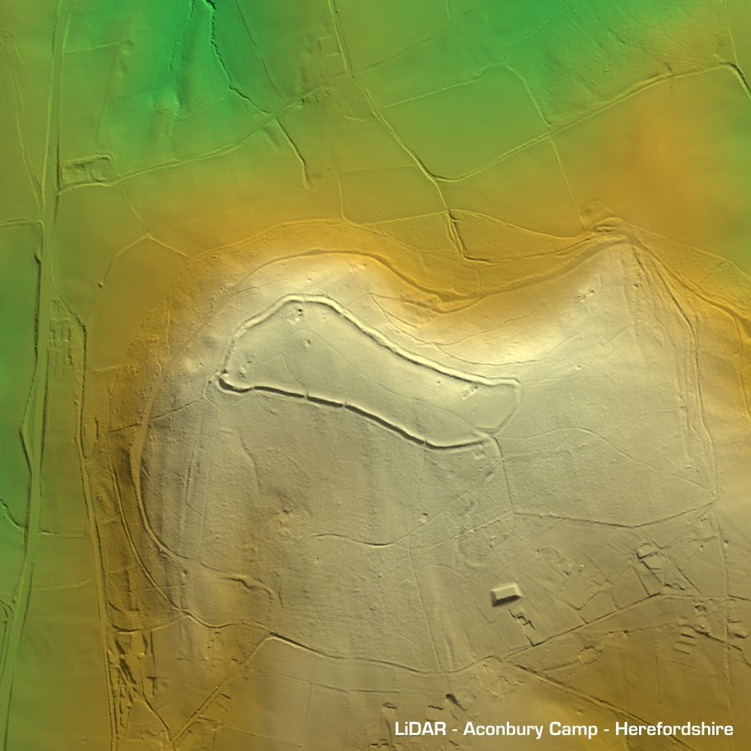 acornbury camp iron age hillfort herefordshire lidar